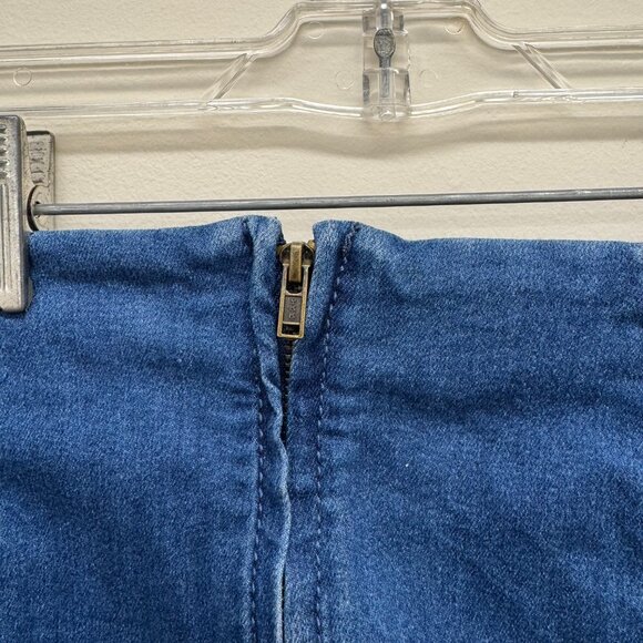 Free People Modern Femme Denim Stretch Womens Mini Denim Skirt - Size 8 - Picture 3 of 4